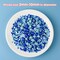 50g Mix Flatback Rhinestones Half Pearls for Crafts Mixed Size 3mm-10mm Flat Back Rhinestones for Crafts Flatback Pearls for DIY Tumblers Mugs Nail Art Shoes Clothes (Blue Series)